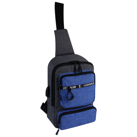 Fashion Business Casual Men Chest Bag Single Shoulder Backpack USB Sling Crossbody Bag Pack Pack